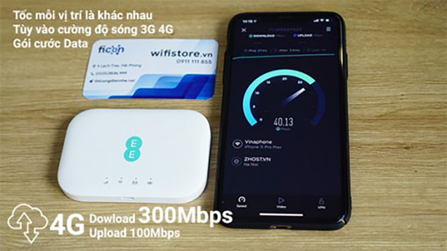 Bộ phát WiFi lắp sim 4G Alcatel EE71 tốc độ 300Mbps